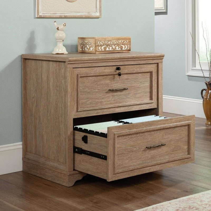 Rollingwood 31.5″ Commercial Grade 2-Drawer Lateral Filing Cabinet – Brushed Oak Cabinets