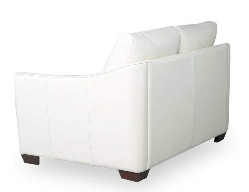 Royce Genuine Leather Loveseat – Ivory Furniture