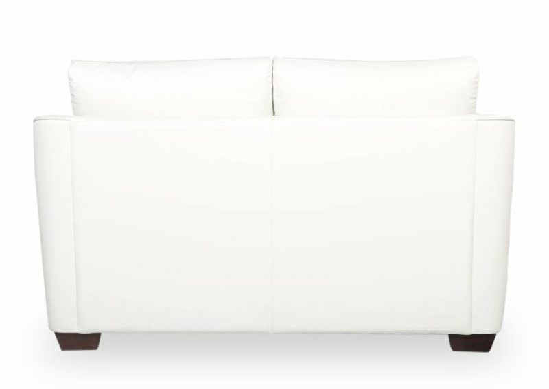 Royce Genuine Leather Loveseat – Ivory Furniture