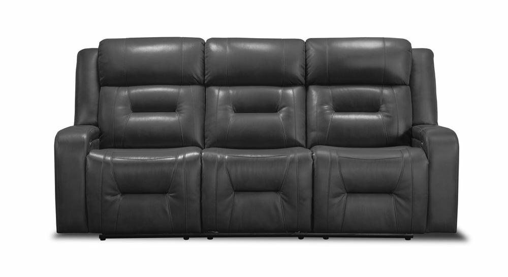 Ryker 82.5″ Grey Leather-Look Fabric Power Reclining Sofa With Storage Arms And Usb Ports Furniture