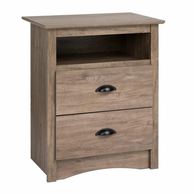 Salt Spring Tall Nightstand – Drifted Grey Bedroom