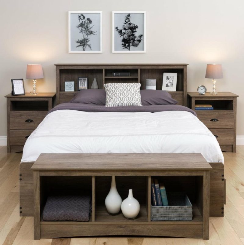 Salt Spring Tall Nightstand – Drifted Grey Bedroom