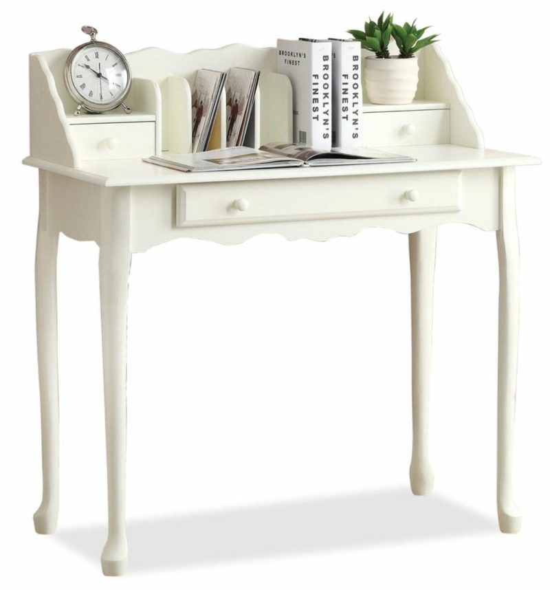 Samantha 36″ Queen Anne-Style Desk – White Desks