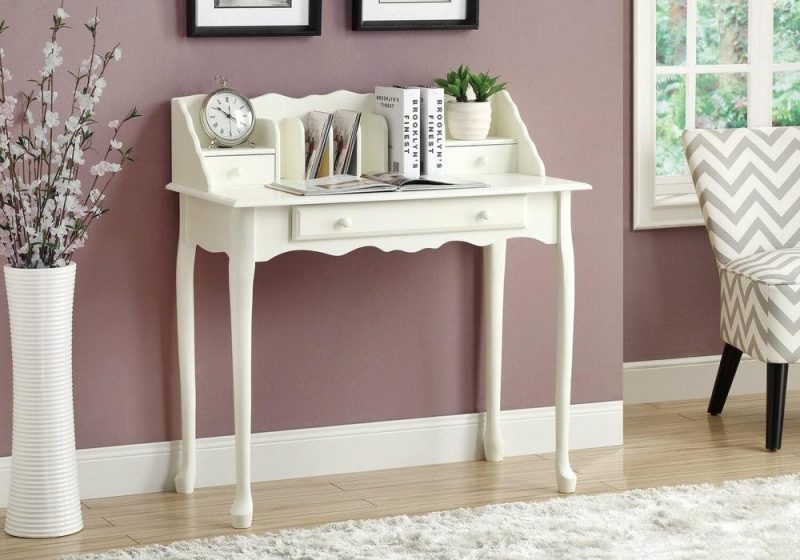 Samantha 36″ Queen Anne-Style Desk – White Desks