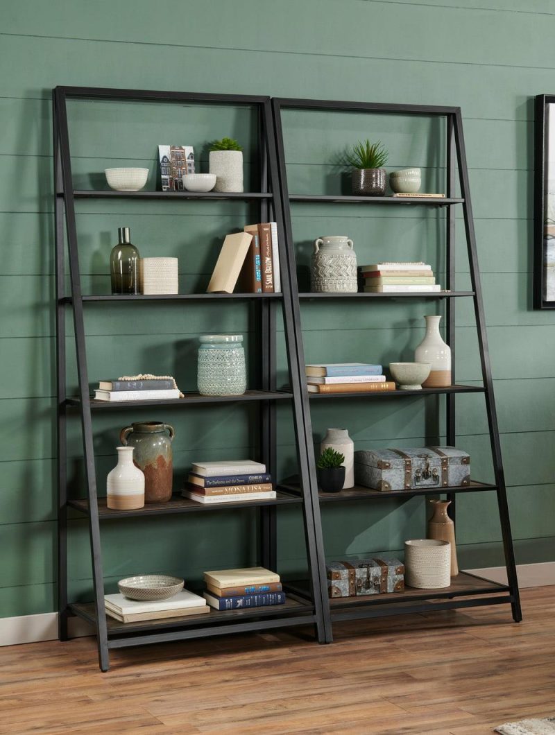 Santa Mon 30″ 5-Shelf Open Bookcase – Espresso Bookcases