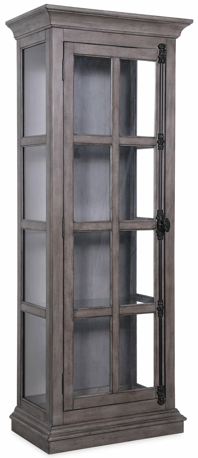 Scarlett 27.5″ Curio Cabinet With Glass Shelves – Grey Buffets, Servers And Cabinets