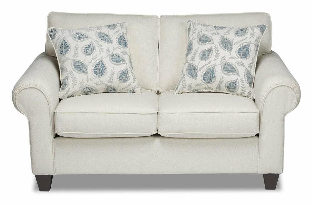 Scarlett Chenille Loveseat – Ecru Furniture