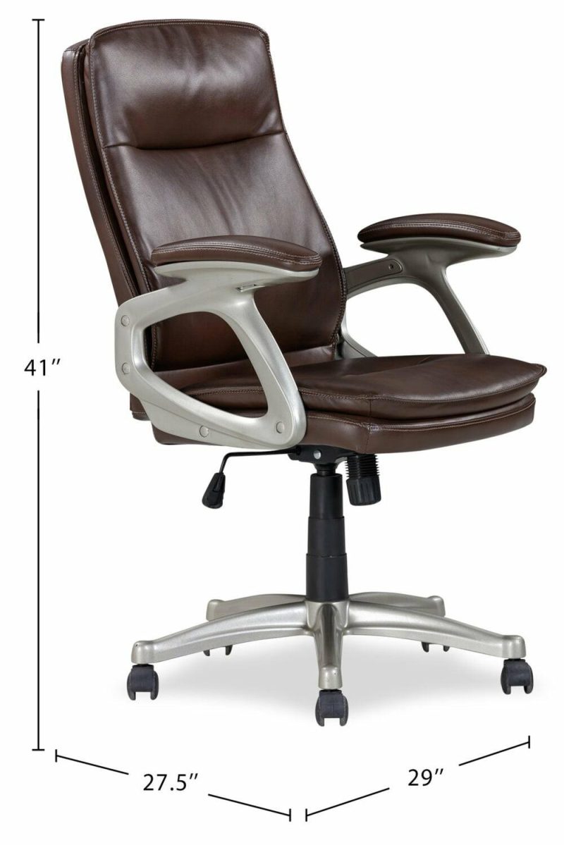 Sealy® Dimitri 29” Adjustable Office Chair – Brown Chairs