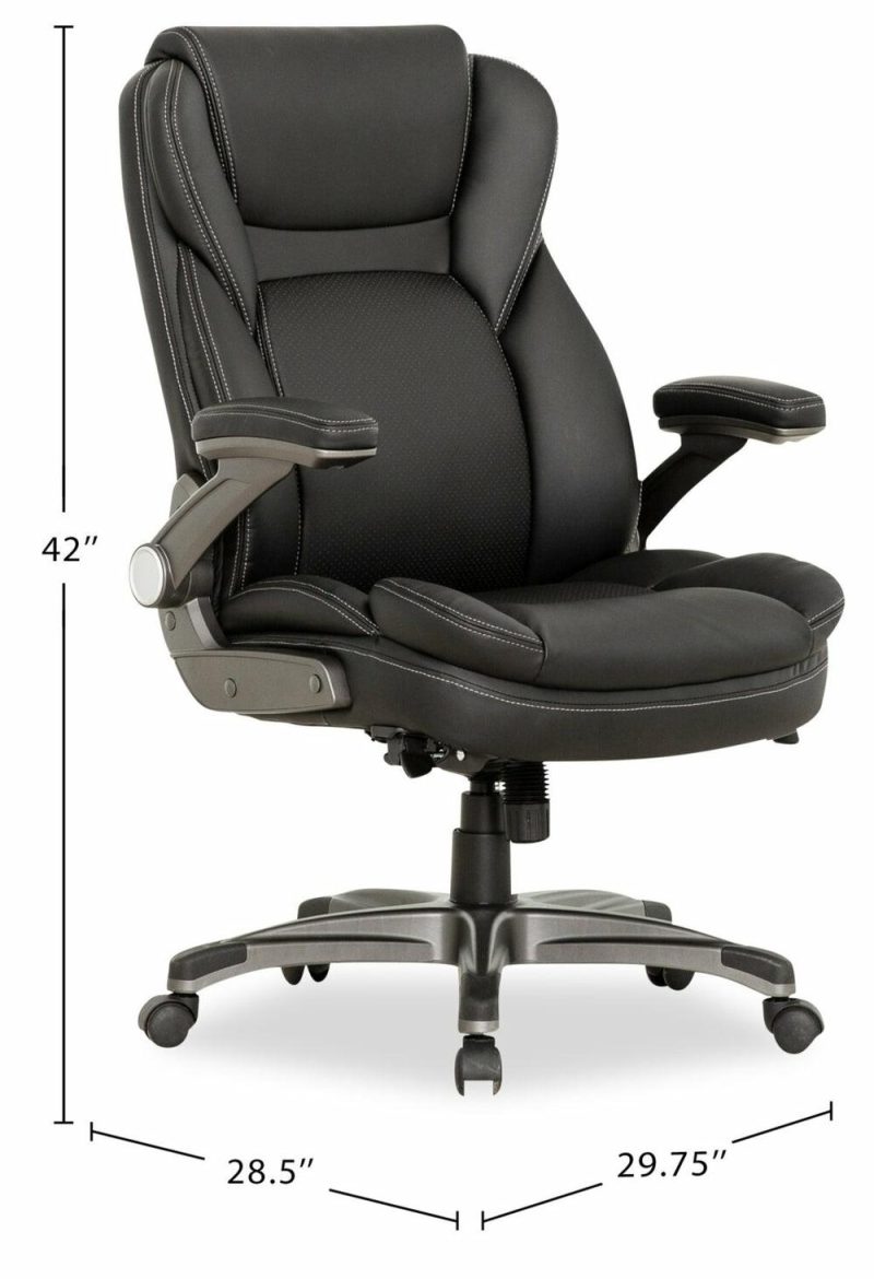 Sealy® Ferdi 29.75” Adjustable Office Chair – Black Chairs