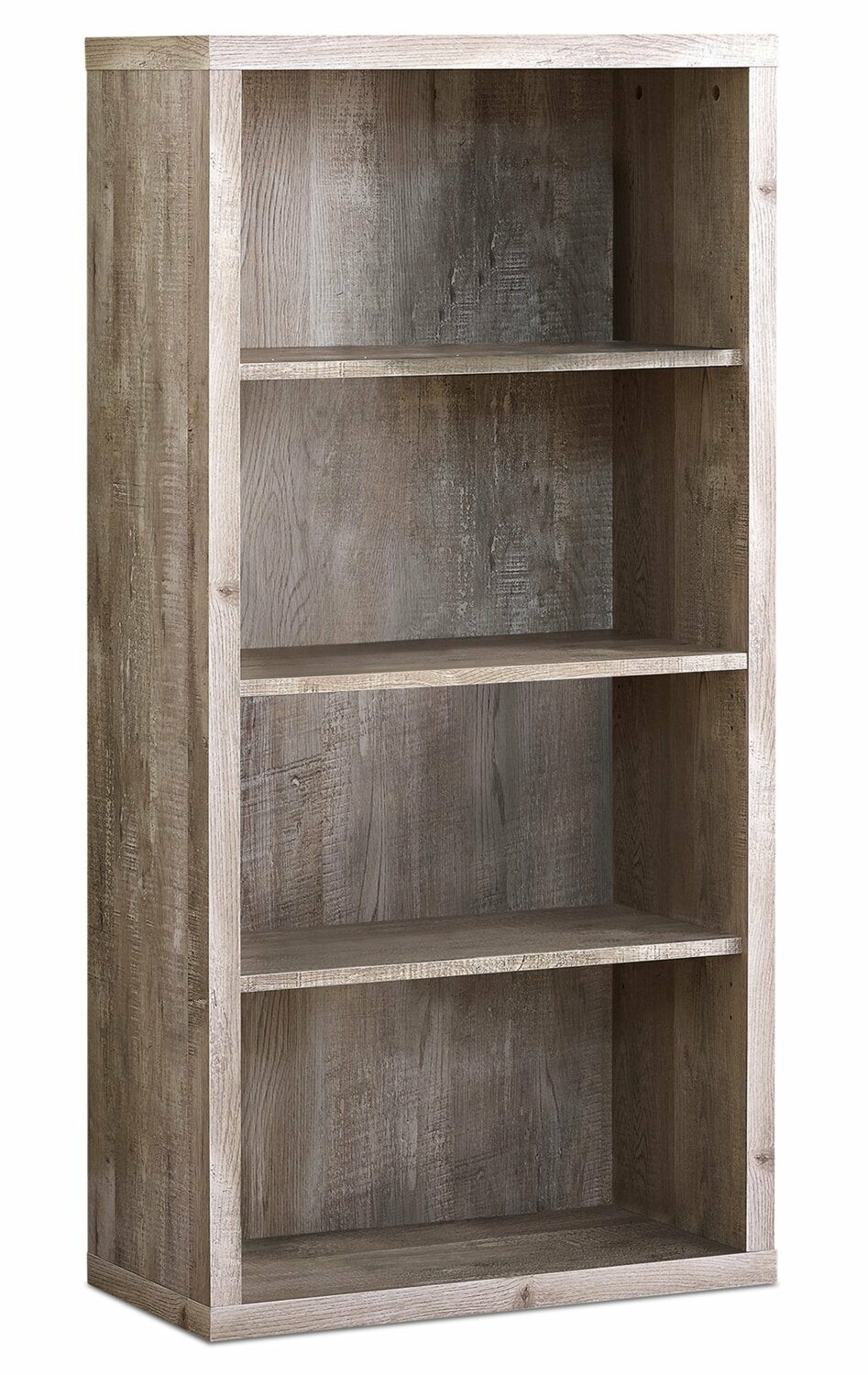 Slade 23.75″ 4-Shelf Bookcase – Taupe Bookcases