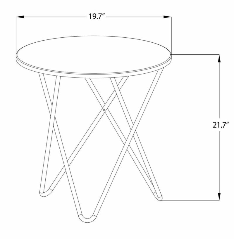 Spencer 20″ Accent Table – Brown End Tables