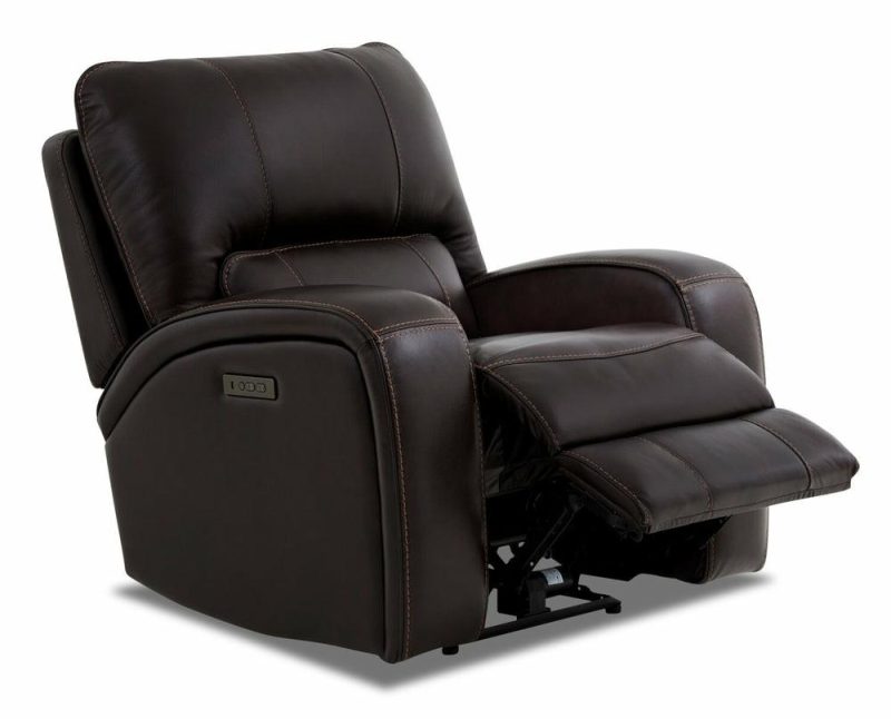 Sterling Genuine Leather Power Recliner With Power Headrest – Brown Furniture