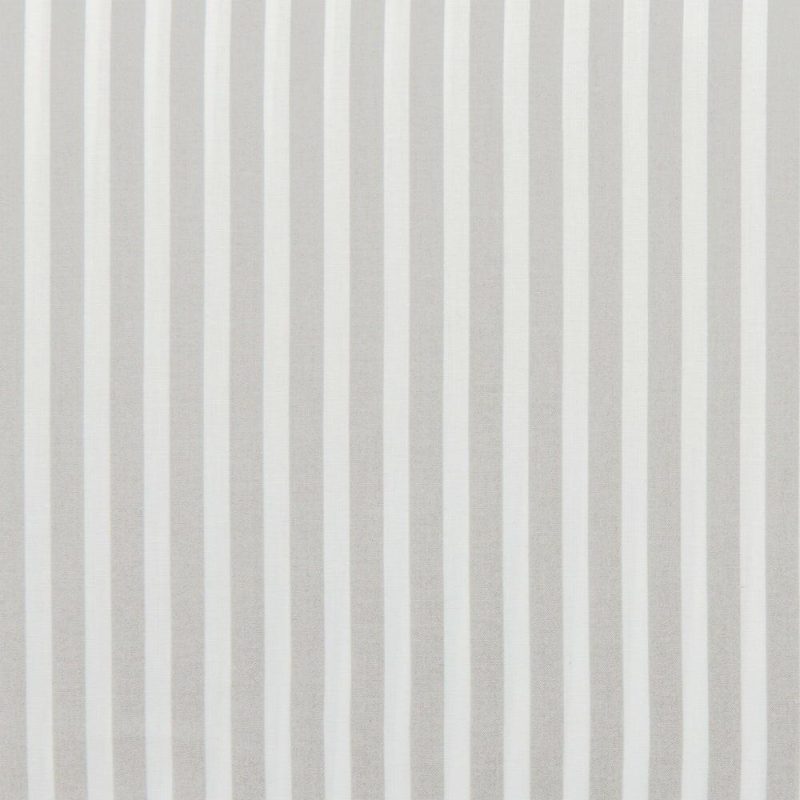 Striped 4-Piece Queen Cotton Sheet Set – Light Grey Bedding