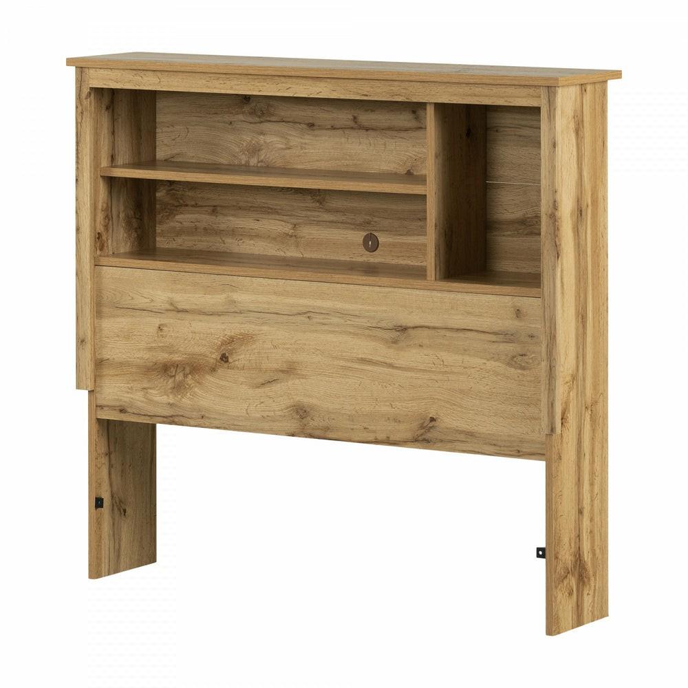 Tassio Bookcase Headboard – Nordik Oak Bedroom