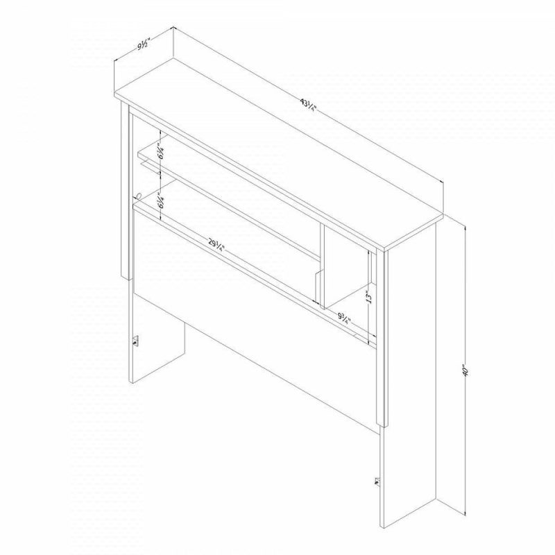 Tassio Bookcase Headboard – Nordik Oak Bedroom