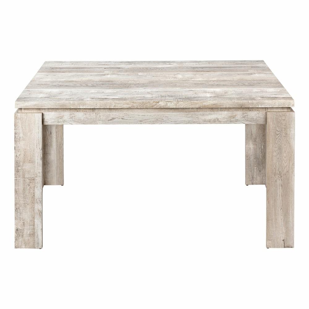 Taupe Reclaimed Wood-Look Dining Table Dining Room