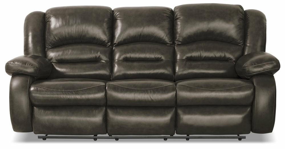 Toreno 86″ Grey Genuine Leather Power Reclining Sofa Furniture