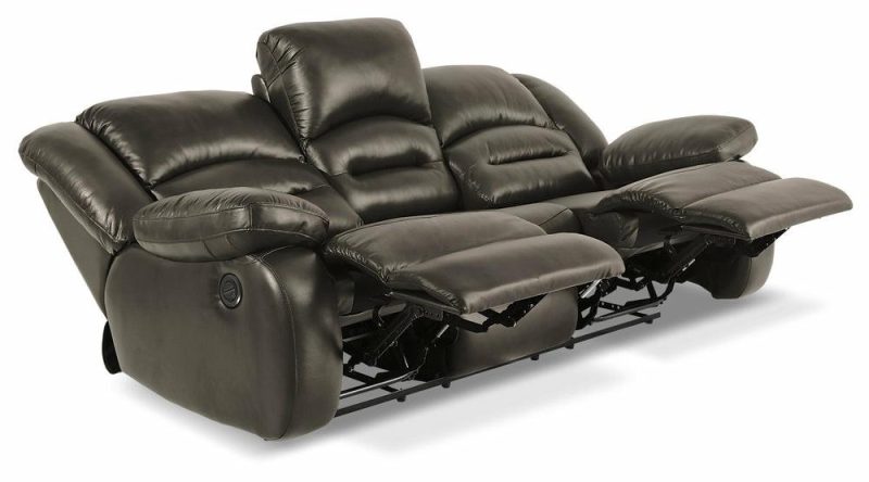 Toreno 86″ Grey Genuine Leather Power Reclining Sofa Furniture