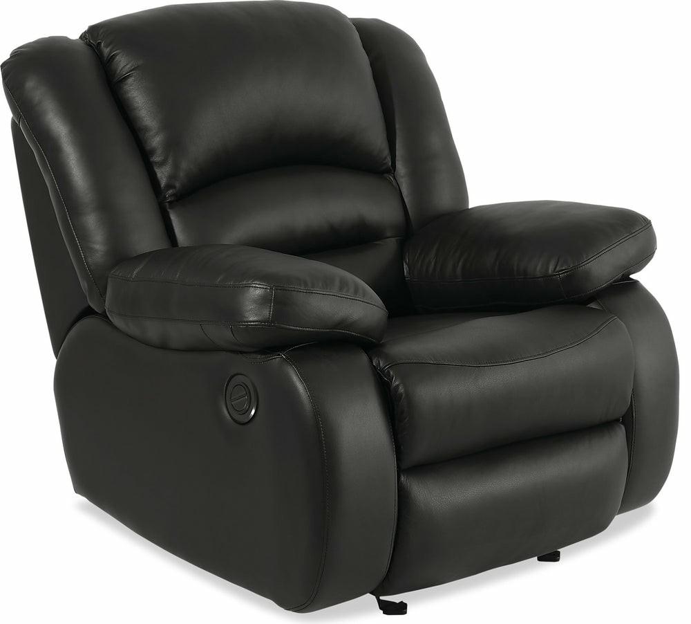 Toreno Genuine Leather Power Recliner – Black Furniture