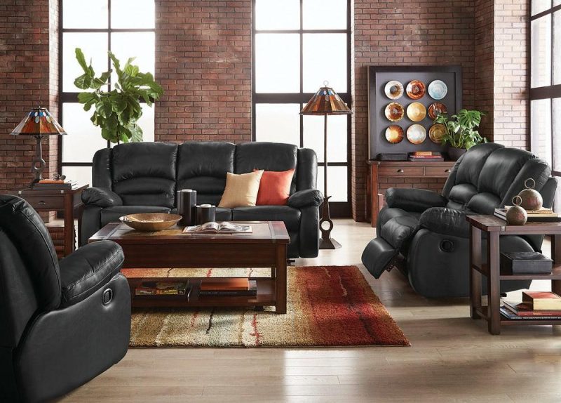 Toreno Genuine Leather Power Reclining Loveseat – Black Furniture