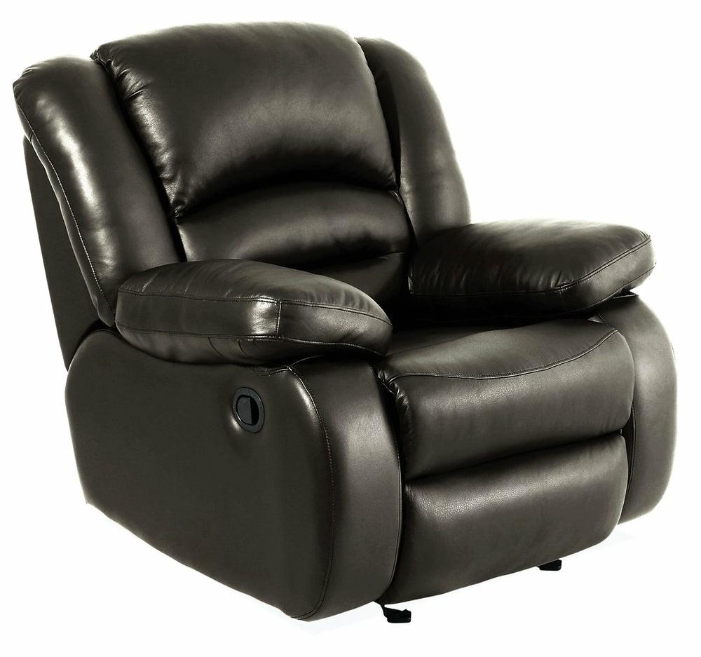 Toreno Genuine Leather Rocker Recliner – Grey Furniture