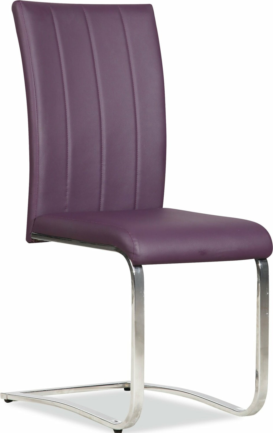 Tori Dining Chair With Vegan-Leather Fabric, Metal – Purple Dining Chairs