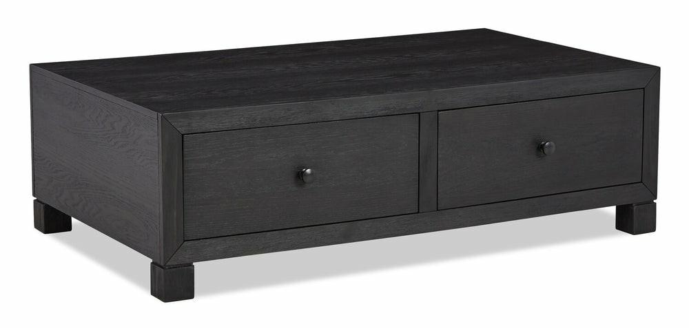 Tosca 54.88″ Modern Coffee Table With Storage – Black Finish Wood Coffee Tables