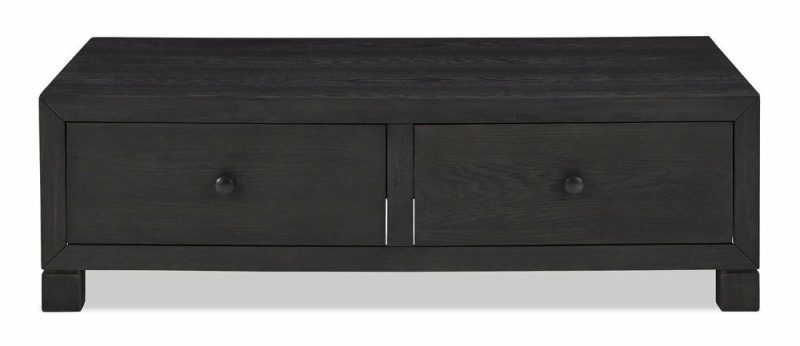 Tosca 54.88″ Modern Coffee Table With Storage – Black Finish Wood Coffee Tables