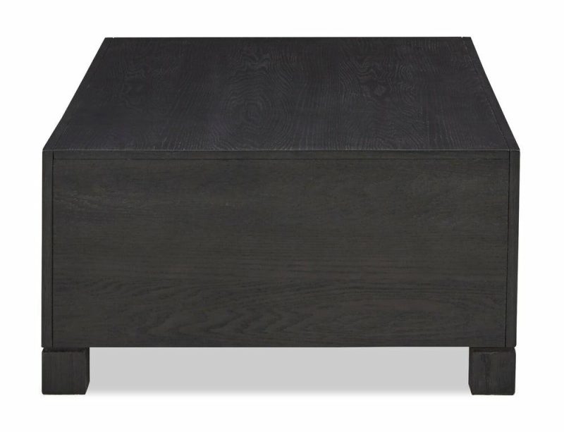 Tosca 54.88″ Modern Coffee Table With Storage – Black Finish Wood Coffee Tables