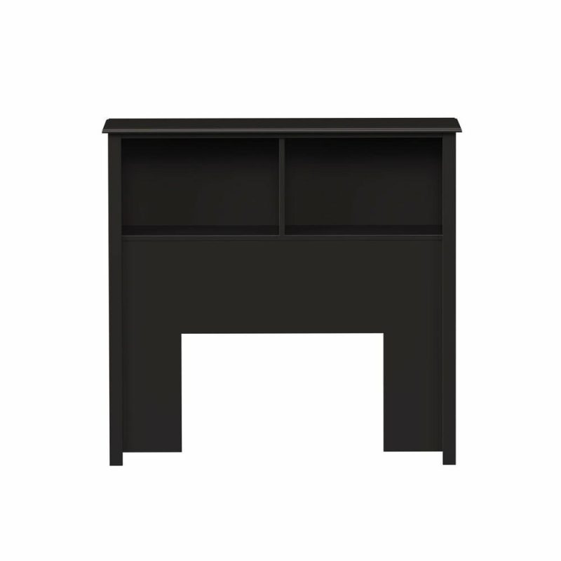 Twin Bookcase Headboard – Black Bedroom