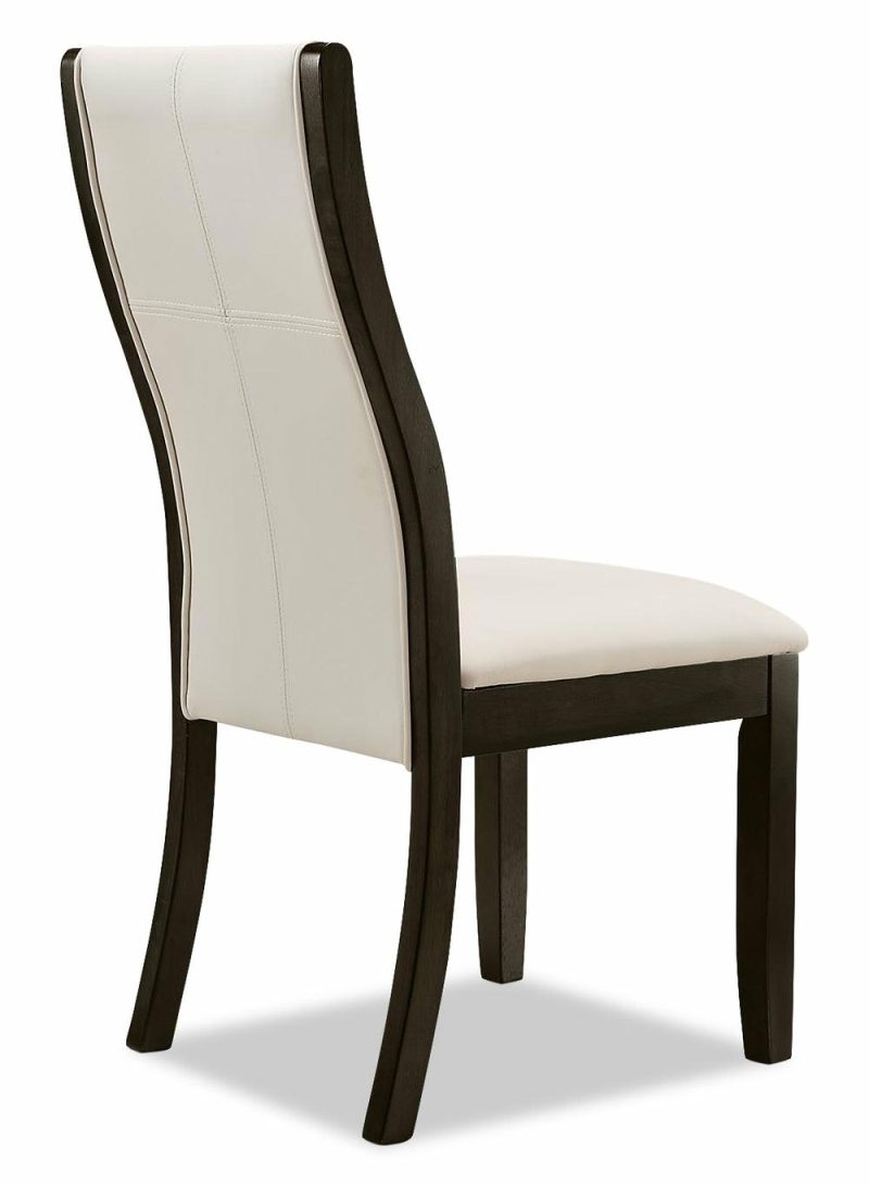 Tyler Dining Chair With Vegan-Leather Fabric, Wood – Taupe Dining Chairs