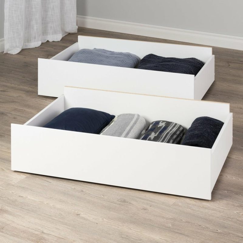 Under-Bed White Storage Drawer – Set Of 2 Bedroom