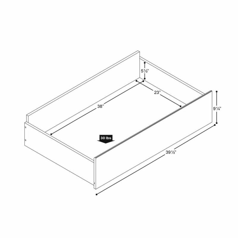 Under-Bed White Storage Drawer – Set Of 2 Bedroom