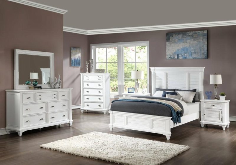 Vera Bedside 2-Drawer Nightstands, 29.5″W X 30″H – White Bedroom