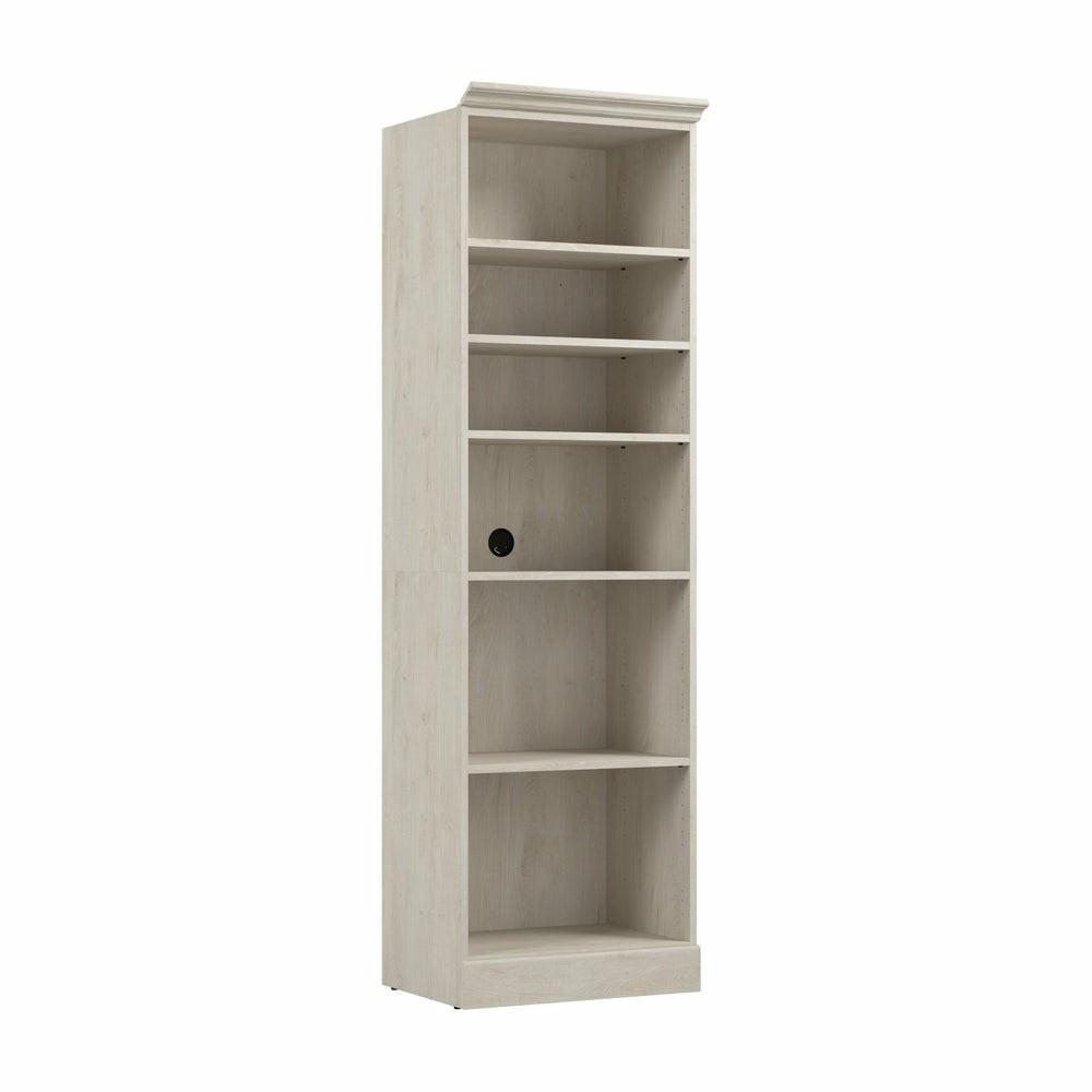 Versatile 25 W Closet Organizer – Linen White Oak Armoires & Wardrobes