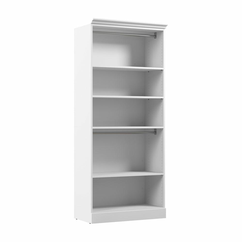 Versatile 36 W Closet Organizer – White Armoires & Wardrobes