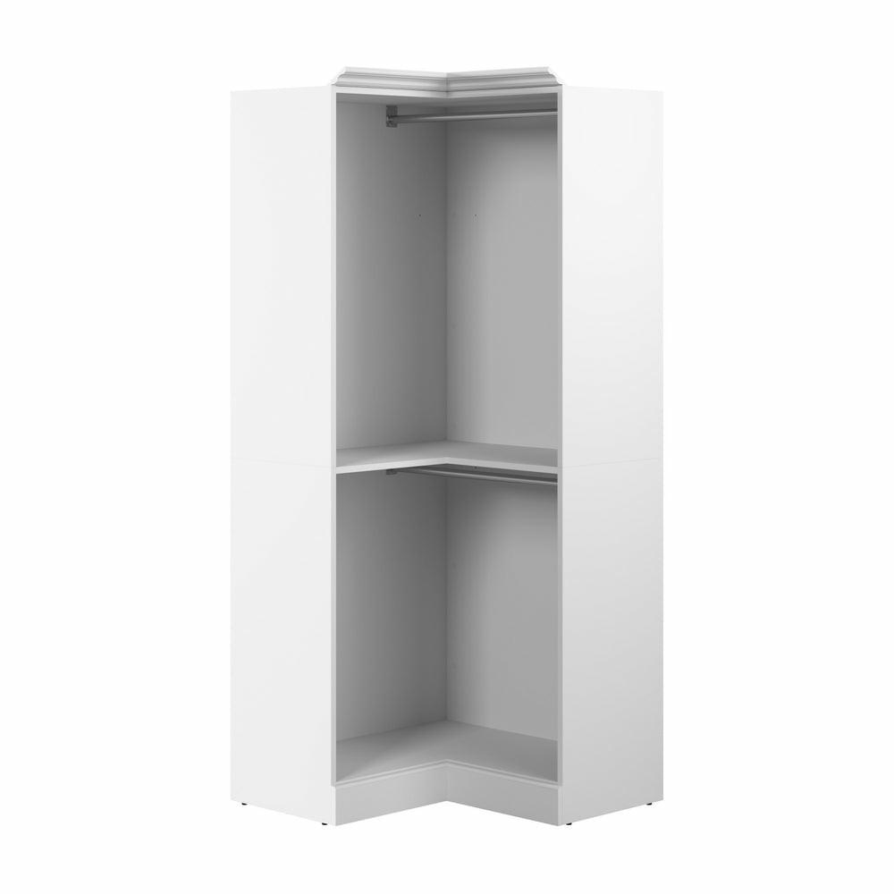 Versatile 36 W Corner Closet Organizer – White Armoires & Wardrobes