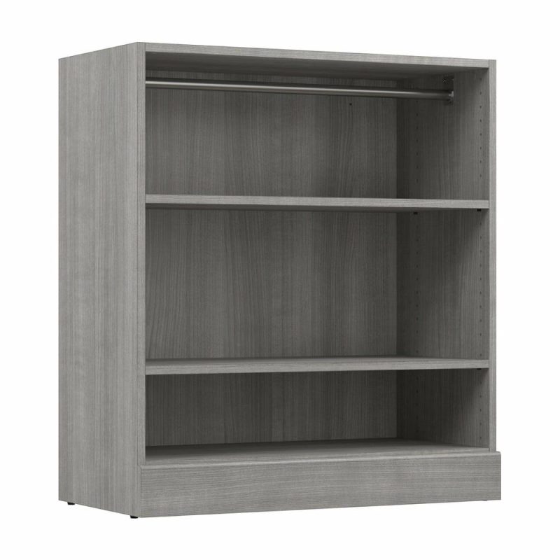 Versatile 36 W Small Closet Organizer – Platinum Grey Armoires & Wardrobes