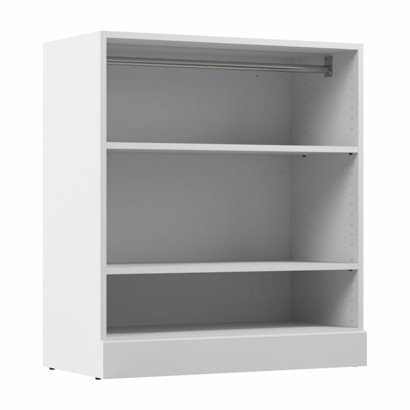 Versatile 36 W Small Closet Organizer – White Armoires & Wardrobes