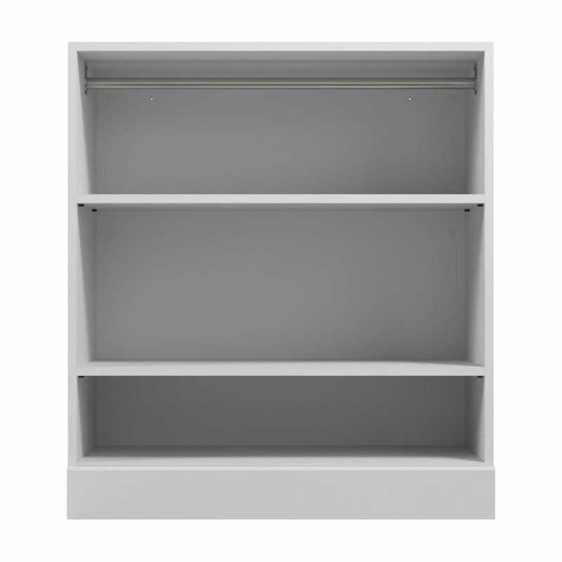 Versatile 36 W Small Closet Organizer – White Armoires & Wardrobes