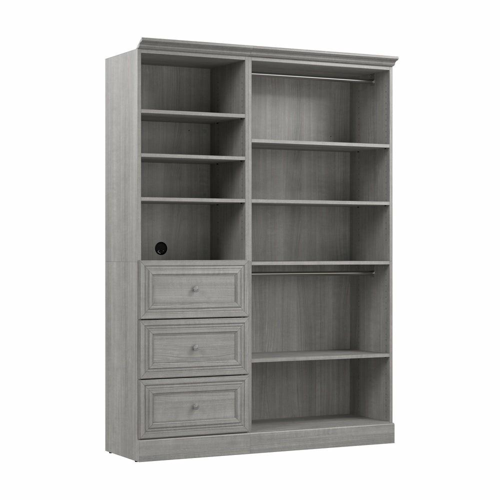 Versatile 61 W Closet Organizer System – Platinum Grey Armoires & Wardrobes