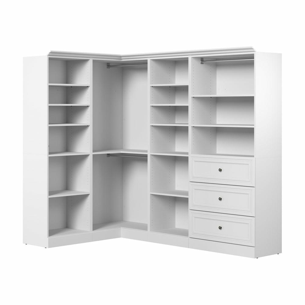 Versatile 97 W Walk-In Closet Organizer – White Armoires & Wardrobes