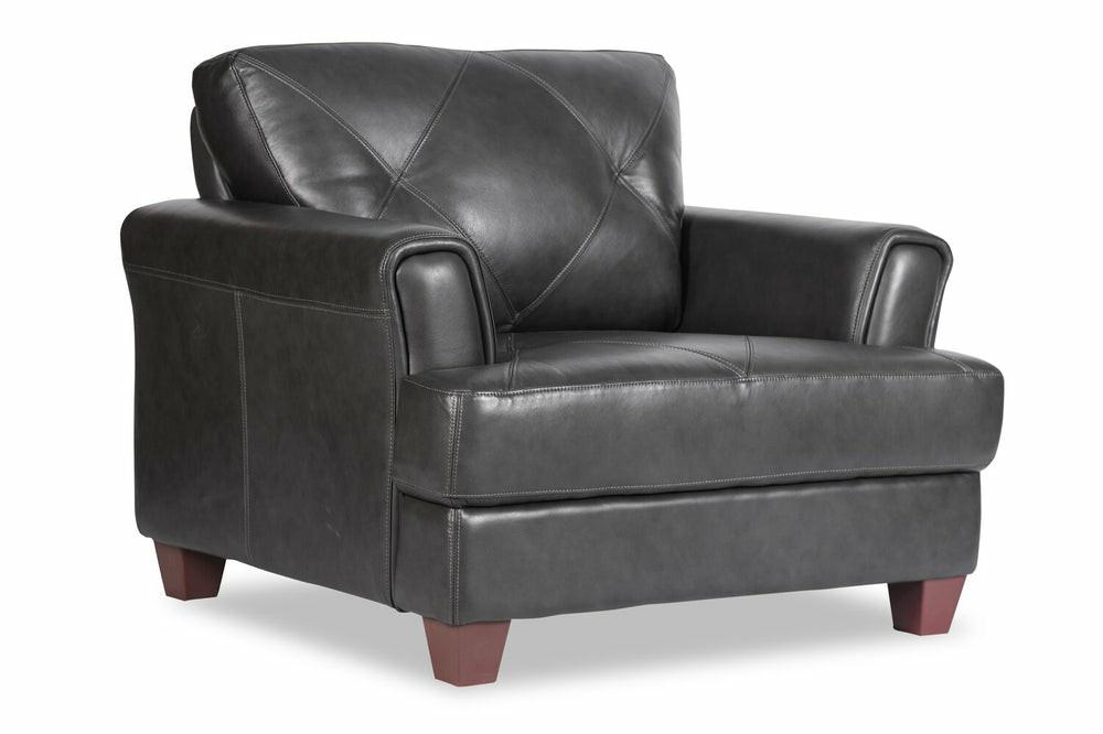 Vita 100% Genuine Leather Chair – Charcoal Furniture