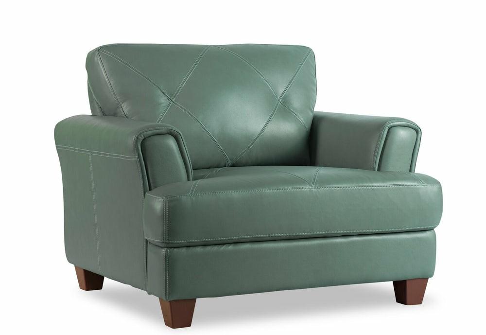 Vita 100% Genuine Leather Chair – Seafoam Furniture