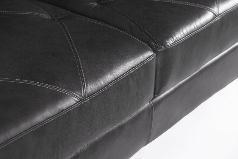 Vita 100% Genuine Leather Loveseat – Charcoal Furniture