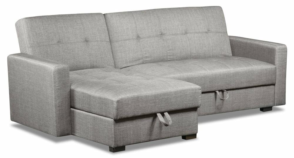 Weston 2-Piece Linen-Look Fabric Left-Facing Futon Sectional – Steel Furniture