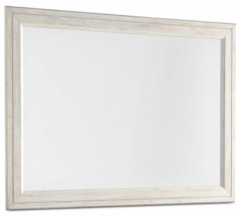 Willowton Bedroom Dresser Mirror, Attachable, Wall Hanging – Whitewash Bedroom