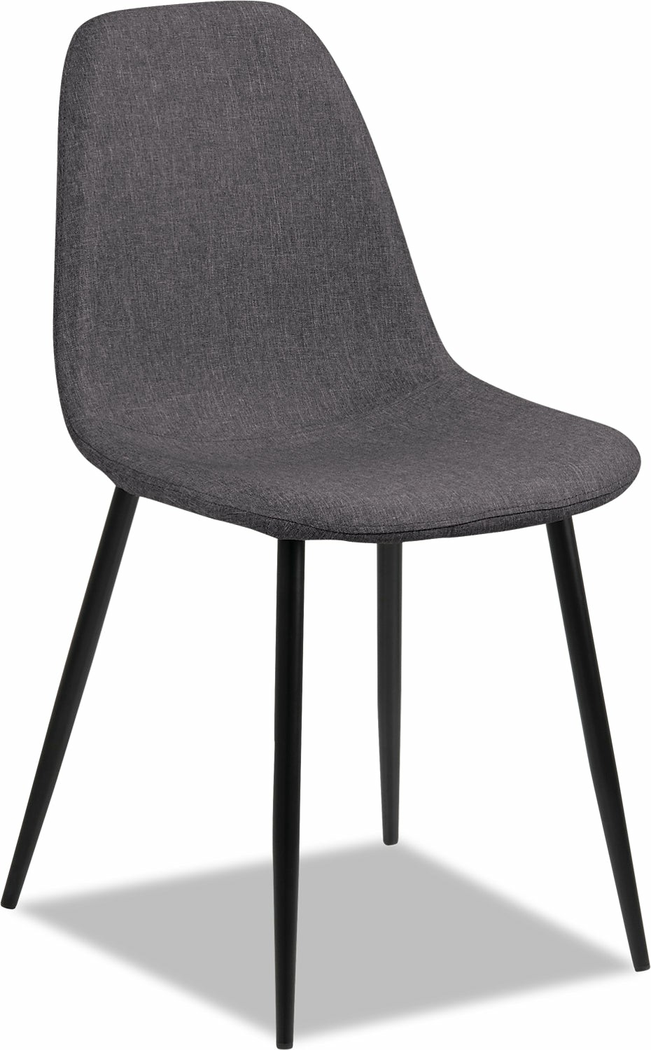 Wilma Dining Chair With Polyester Fabric, Metal – Grey Dining Chairs