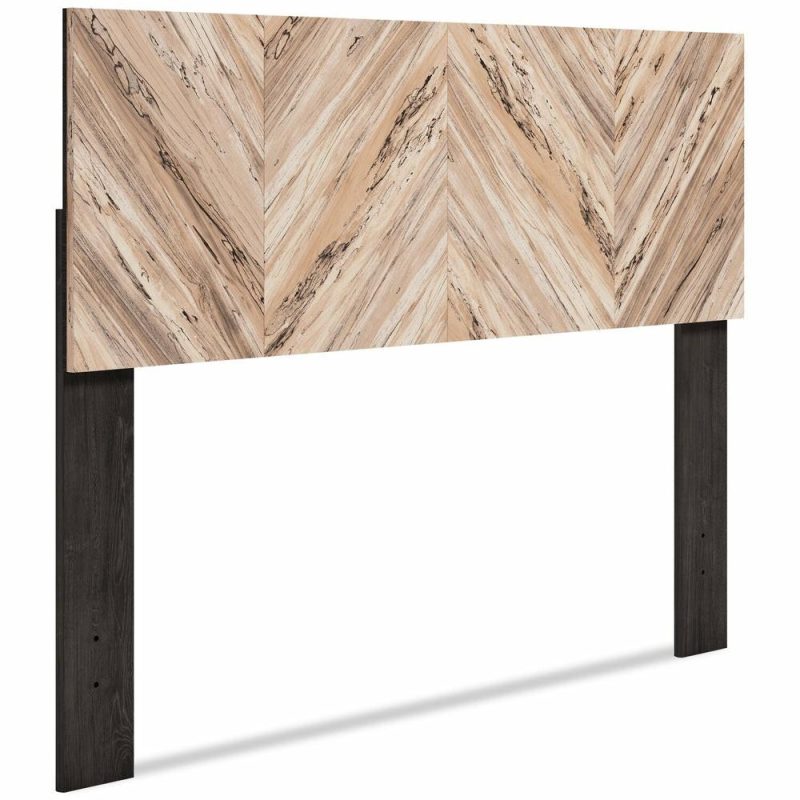 Wolf Panel Headboard, Two-Tone Brown & Natural – Full Size Bedroom