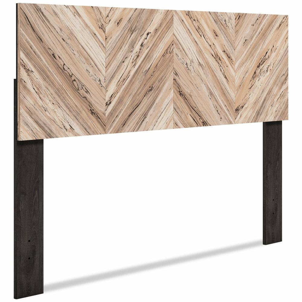 Wolf Panel Headboard, Two-Tone Brown & Natural – Queen Size Bedroom